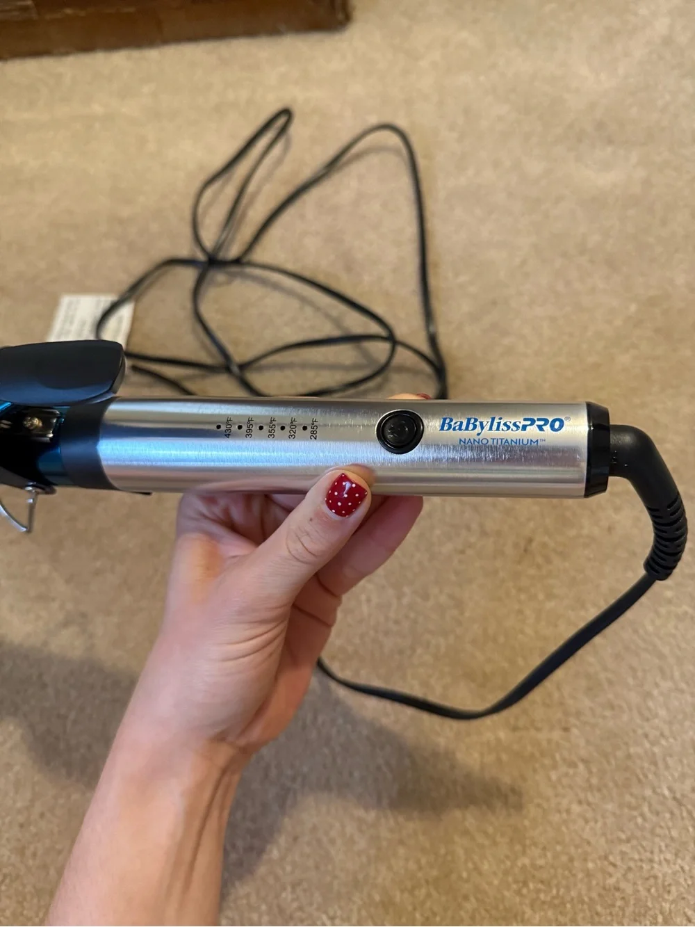 BaBylissPro Titanium XL Spring Curling Iron